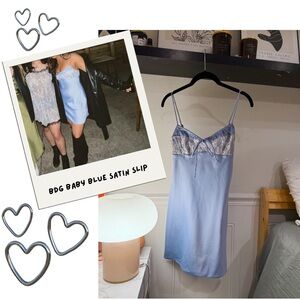 bdg blue lace slip